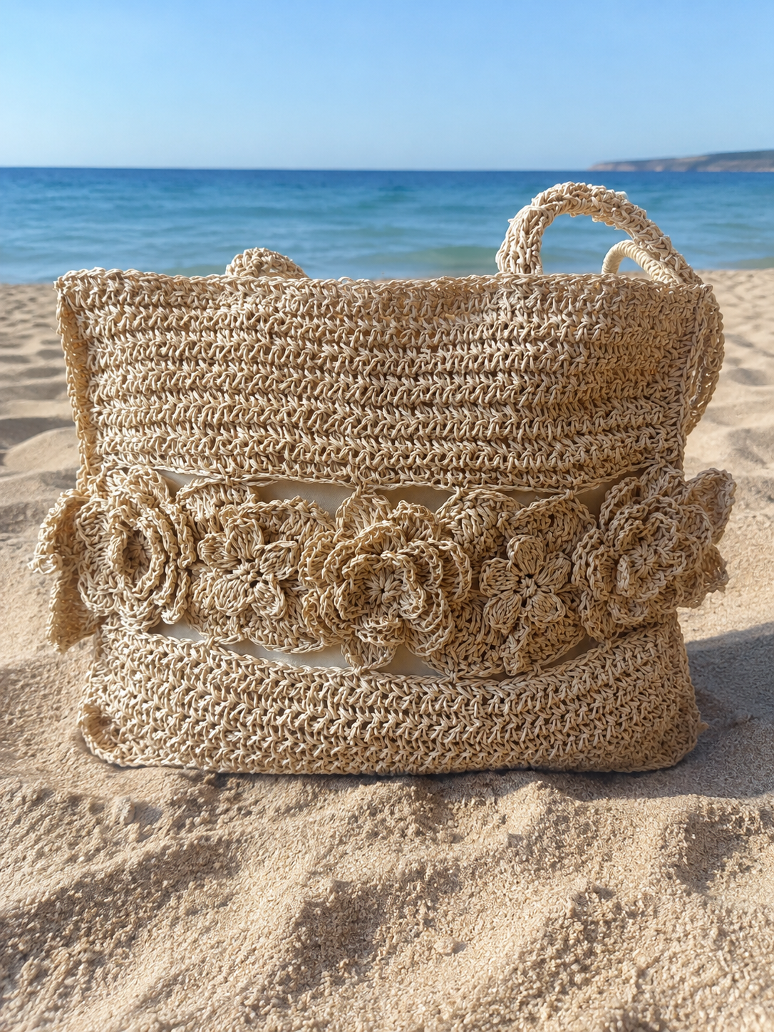 3D Straw Beach Bag 29x37cm