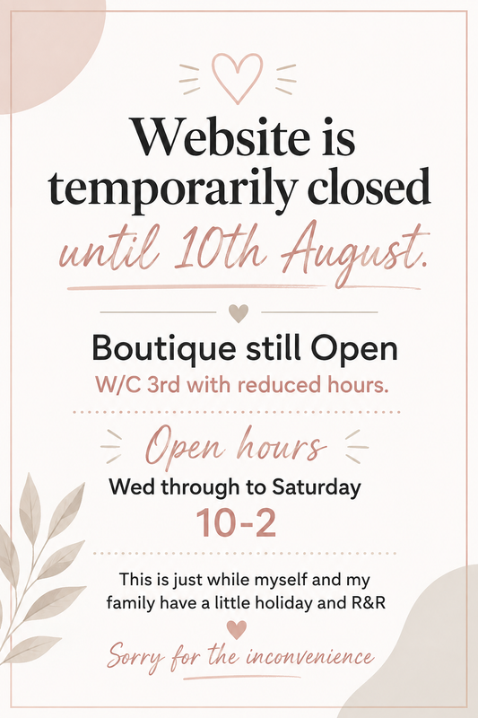 Website closed until 10th August